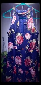 Floral Print A-line Dress